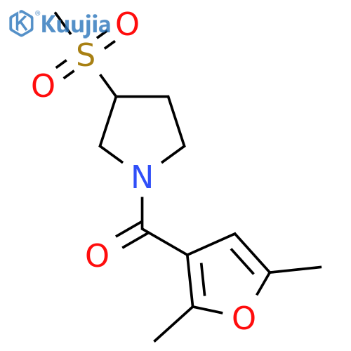 1-(2,5-dimethylfuran-3-carbonyl)-3-methanesulfonylpyrrolidine structure
