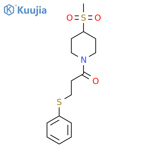 1-(4-methanesulfonylpiperidin-1-yl)-3-(phenylsulfanyl)propan-1-one structure