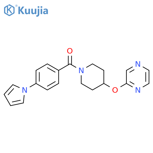 2-({1-[4-(1H-pyrrol-1-yl)benzoyl]piperidin-4-yl}oxy)pyrazine structure