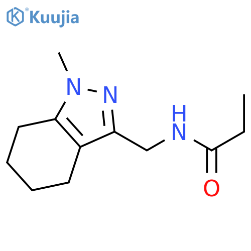 N-(1-methyl-4,5,6,7-tetrahydro-1H-indazol-3-yl)methylpropanamide structure