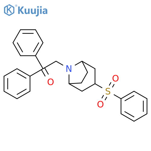 1-3-(benzenesulfonyl)-8-azabicyclo3.2.1octan-8-yl-2,2-diphenylethan-1-one structure