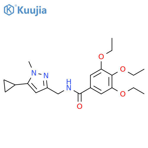 N-(5-cyclopropyl-1-methyl-1H-pyrazol-3-yl)methyl-3,4,5-triethoxybenzamide structure