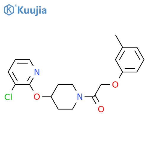 1-{4-[(3-chloropyridin-2-yl)oxy]piperidin-1-yl}-2-(3-methylphenoxy)ethan-1-one structure