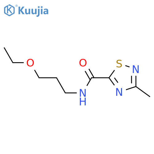 N-(3-ethoxypropyl)-3-methyl-1,2,4-thiadiazole-5-carboxamide structure