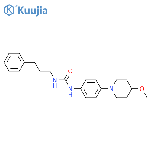 3-[4-(4-methoxypiperidin-1-yl)phenyl]-1-(3-phenylpropyl)urea structure