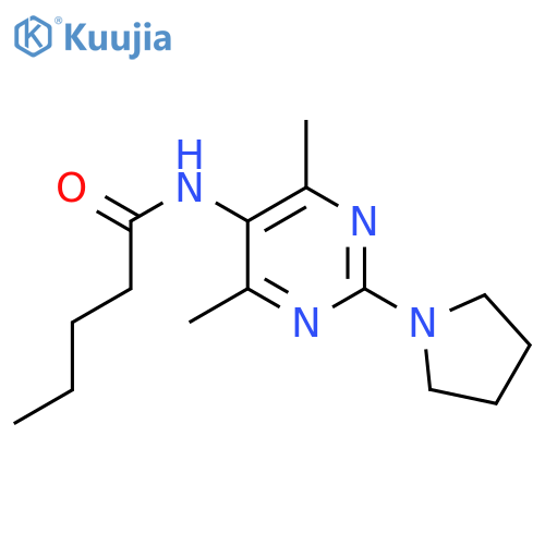 N-4,6-dimethyl-2-(pyrrolidin-1-yl)pyrimidin-5-ylpentanamide structure