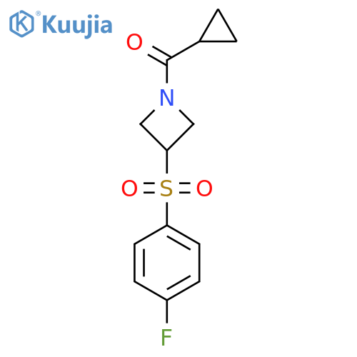 1-cyclopropanecarbonyl-3-(4-fluorobenzenesulfonyl)azetidine structure