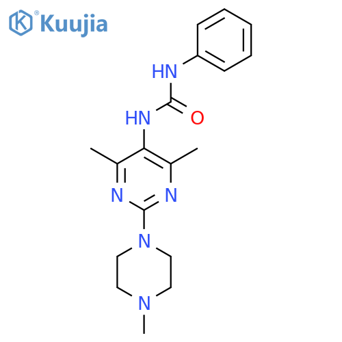3-4,6-dimethyl-2-(4-methylpiperazin-1-yl)pyrimidin-5-yl-1-phenylurea structure