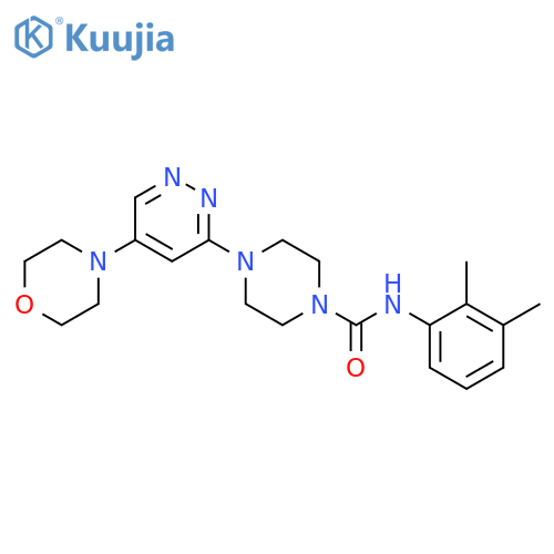 N-(2,3-dimethylphenyl)-4-5-(morpholin-4-yl)pyridazin-3-ylpiperazine-1-carboxamide structure