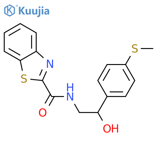 N-{2-hydroxy-2-4-(methylsulfanyl)phenylethyl}-1,3-benzothiazole-2-carboxamide structure
