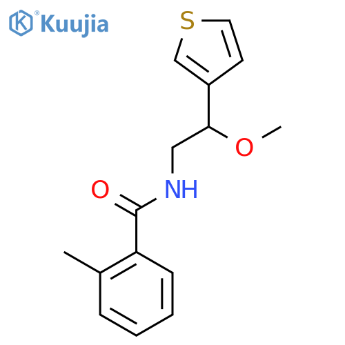 N-2-methoxy-2-(thiophen-3-yl)ethyl-2-methylbenzamide structure