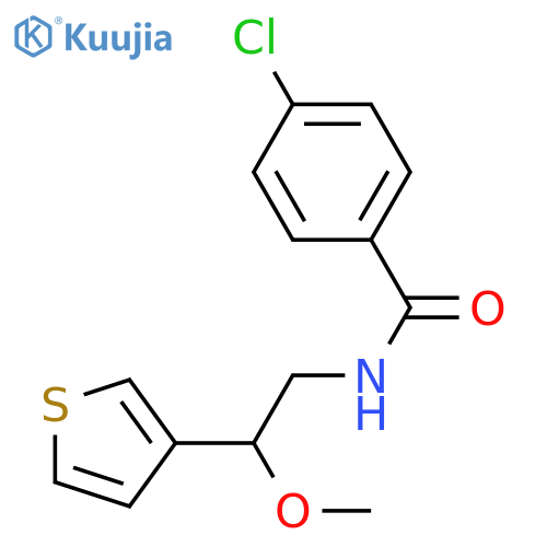 4-chloro-N-2-methoxy-2-(thiophen-3-yl)ethylbenzamide structure