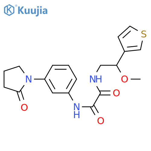 N-2-methoxy-2-(thiophen-3-yl)ethyl-N'-3-(2-oxopyrrolidin-1-yl)phenylethanediamide structure