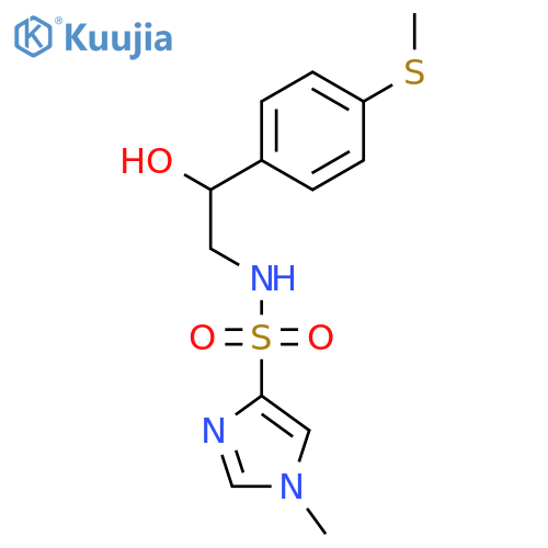 N-{2-hydroxy-2-[4-(methylsulfanyl)phenyl]ethyl}-1-methyl-1H-imidazole-4-sulfonamide structure