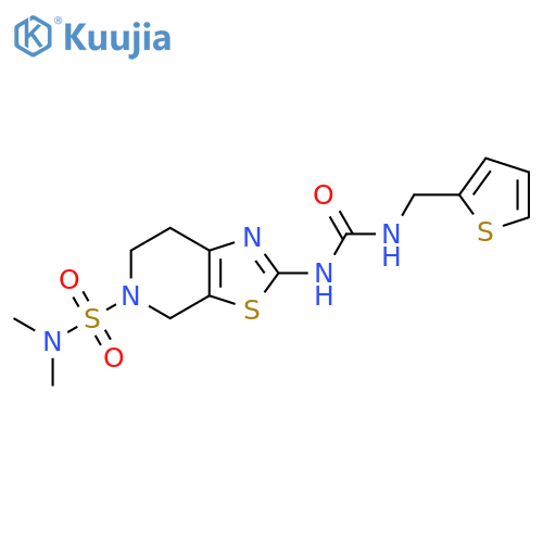 3-5-(dimethylsulfamoyl)-4H,5H,6H,7H-1,3thiazolo5,4-cpyridin-2-yl-1-(thiophen-2-yl)methylurea structure