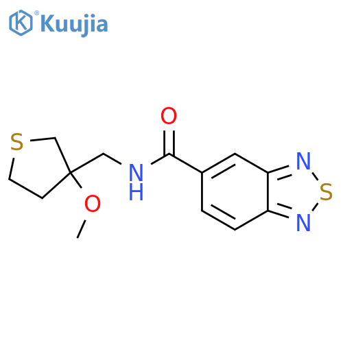 N-(3-methoxythiolan-3-yl)methyl-2,1,3-benzothiadiazole-5-carboxamide structure