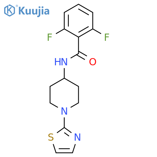 2,6-difluoro-N-(1-(thiazol-2-yl)piperidin-4-yl)benzamide structure