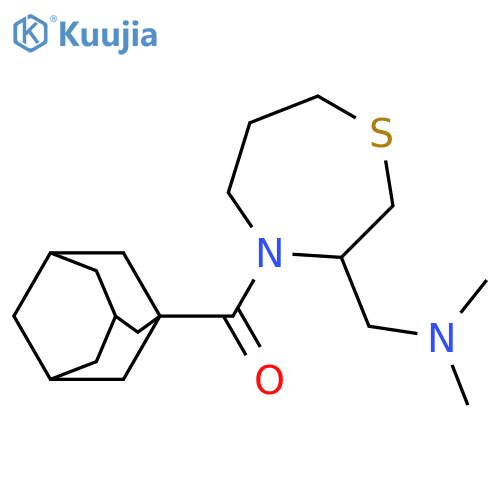 1-adamantyl-[3-[(dimethylamino)methyl]-1,4-thiazepan-4-yl]methanone structure