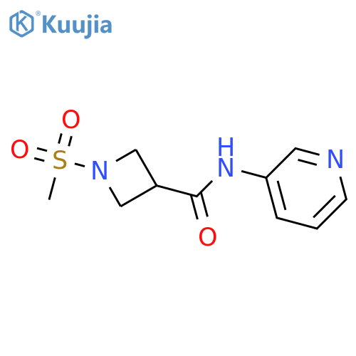 1-methanesulfonyl-N-(pyridin-3-yl)azetidine-3-carboxamide structure