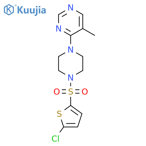 4-{4-(5-chlorothiophen-2-yl)sulfonylpiperazin-1-yl}-5-methylpyrimidine structure
