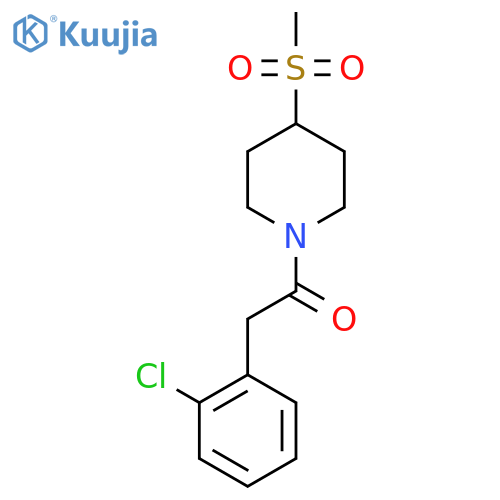 2-(2-chlorophenyl)-1-(4-methanesulfonylpiperidin-1-yl)ethan-1-one structure