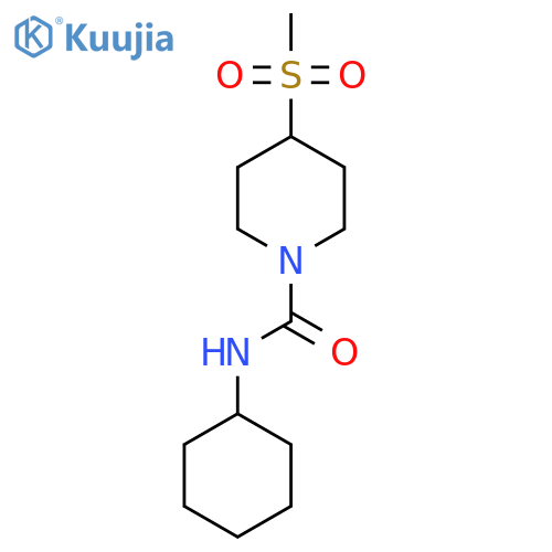 N-cyclohexyl-4-methanesulfonylpiperidine-1-carboxamide structure