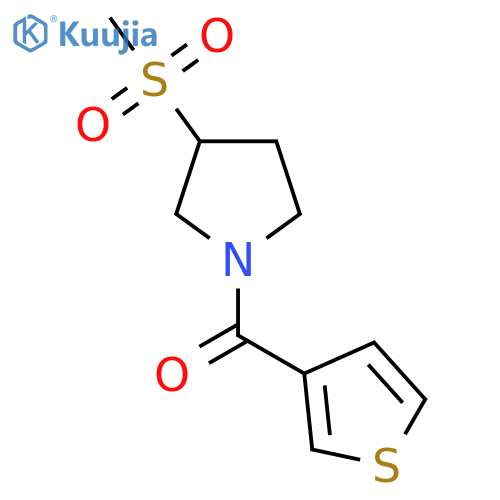 3-methanesulfonyl-1-(thiophene-3-carbonyl)pyrrolidine structure