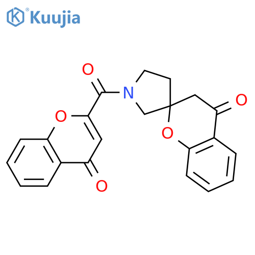 1'-(4-oxo-4H-chromene-2-carbonyl)-3,4-dihydrospiro1-benzopyran-2,3'-pyrrolidine-4-one structure
