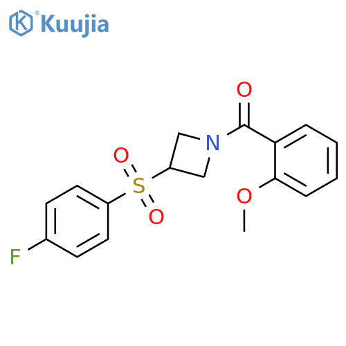 3-(4-fluorobenzenesulfonyl)-1-(2-methoxybenzoyl)azetidine structure