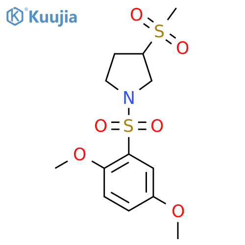 1-(2,5-dimethoxybenzenesulfonyl)-3-methanesulfonylpyrrolidine structure