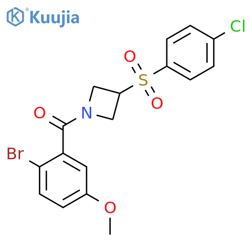 1-(2-bromo-5-methoxybenzoyl)-3-(4-chlorobenzenesulfonyl)azetidine structure