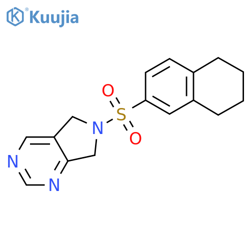 6-(5,6,7,8-tetrahydronaphthalene-2-sulfonyl)-5H,6H,7H-pyrrolo3,4-dpyrimidine structure