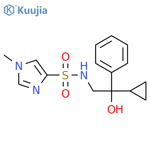 N-(2-cyclopropyl-2-hydroxy-2-phenylethyl)-1-methyl-1H-imidazole-4-sulfonamide structure