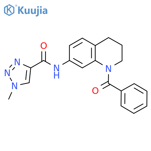 N-(1-benzoyl-1,2,3,4-tetrahydroquinolin-7-yl)-1-methyl-1H-1,2,3-triazole-4-carboxamide structure