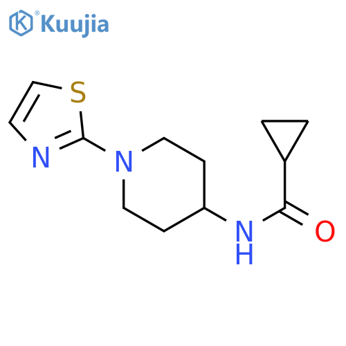N-[1-(1,3-thiazol-2-yl)piperidin-4-yl]cyclopropanecarboxamide structure