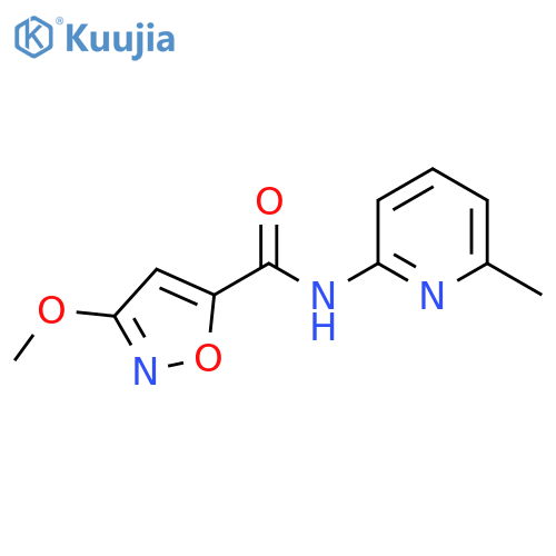 3-methoxy-N-(6-methylpyridin-2-yl)-1,2-oxazole-5-carboxamide structure