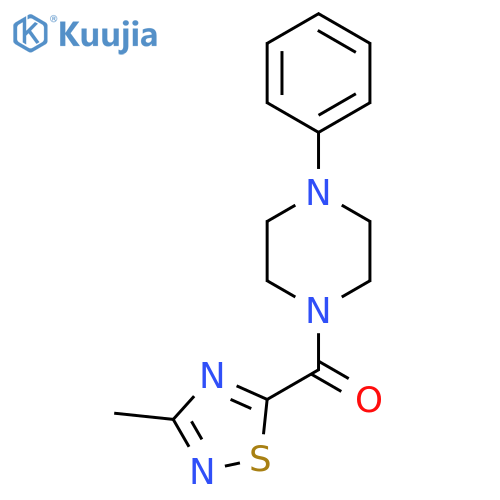 1-(3-methyl-1,2,4-thiadiazole-5-carbonyl)-4-phenylpiperazine structure