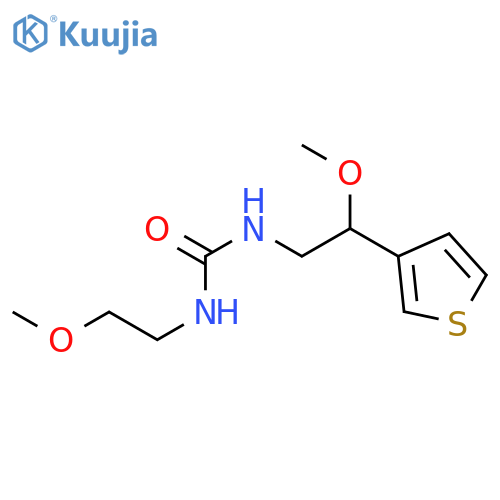 1-2-methoxy-2-(thiophen-3-yl)ethyl-3-(2-methoxyethyl)urea structure