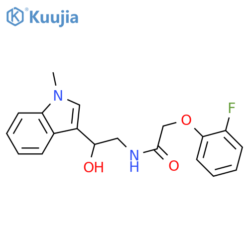 2-(2-fluorophenoxy)-N-2-hydroxy-2-(1-methyl-1H-indol-3-yl)ethylacetamide structure
