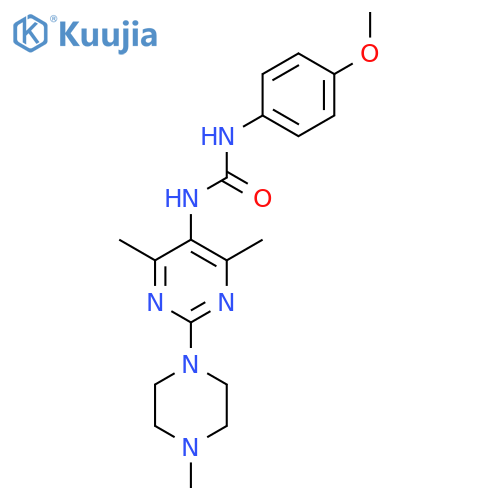 3-4,6-dimethyl-2-(4-methylpiperazin-1-yl)pyrimidin-5-yl-1-(4-methoxyphenyl)urea structure