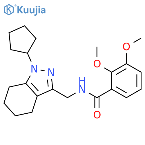 N-(1-cyclopentyl-4,5,6,7-tetrahydro-1H-indazol-3-yl)methyl-2,3-dimethoxybenzamide structure