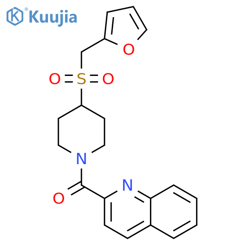 2-{4-(furan-2-yl)methanesulfonylpiperidine-1-carbonyl}quinoline structure