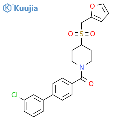 1-{3'-chloro-1,1'-biphenyl-4-carbonyl}-4-(furan-2-yl)methanesulfonylpiperidine structure