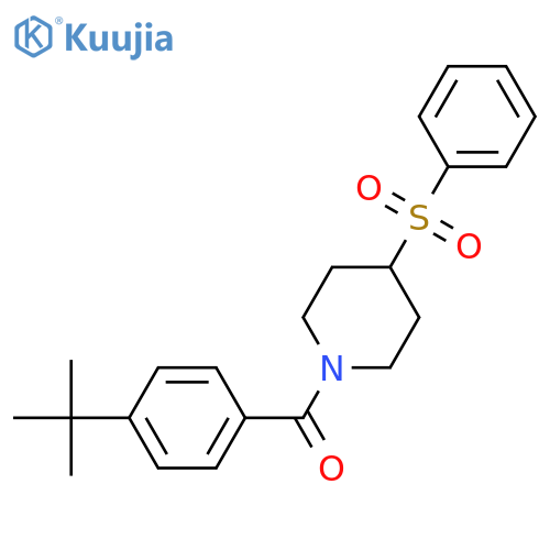 4-(benzenesulfonyl)-1-(4-tert-butylbenzoyl)piperidine structure