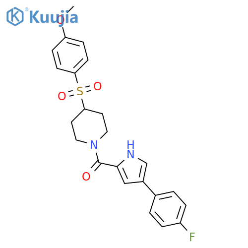 1-4-(4-fluorophenyl)-1H-pyrrole-2-carbonyl-4-(4-methoxybenzenesulfonyl)piperidine structure