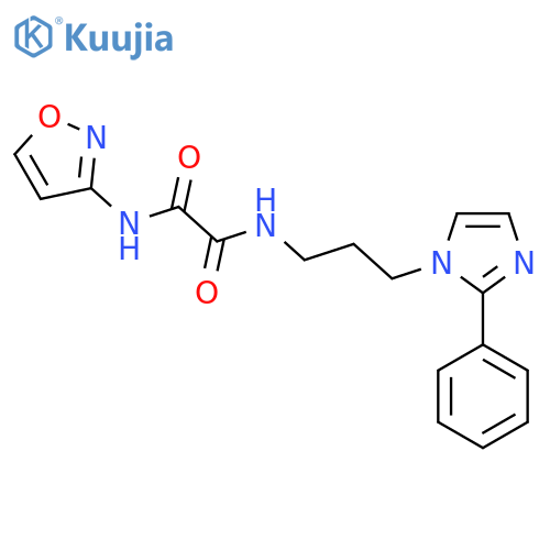N'-(1,2-oxazol-3-yl)-N-3-(2-phenyl-1H-imidazol-1-yl)propylethanediamide structure