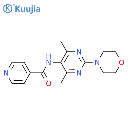 N-4,6-dimethyl-2-(morpholin-4-yl)pyrimidin-5-ylpyridine-4-carboxamide structure