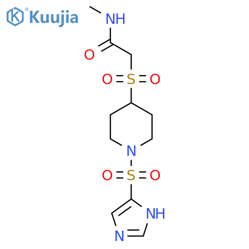 2-{1-(1H-imidazole-4-sulfonyl)piperidin-4-ylsulfonyl}-N-methylacetamide structure