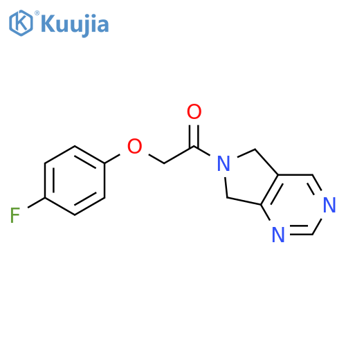 2-(4-fluorophenoxy)-1-{5H,6H,7H-pyrrolo3,4-dpyrimidin-6-yl}ethan-1-one structure