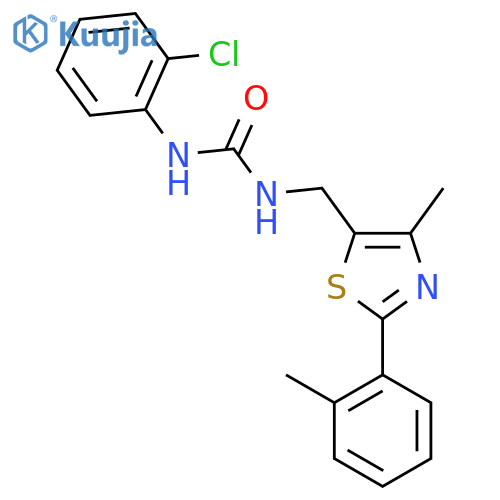 1-(2-chlorophenyl)-3-{4-methyl-2-(2-methylphenyl)-1,3-thiazol-5-ylmethyl}urea structure